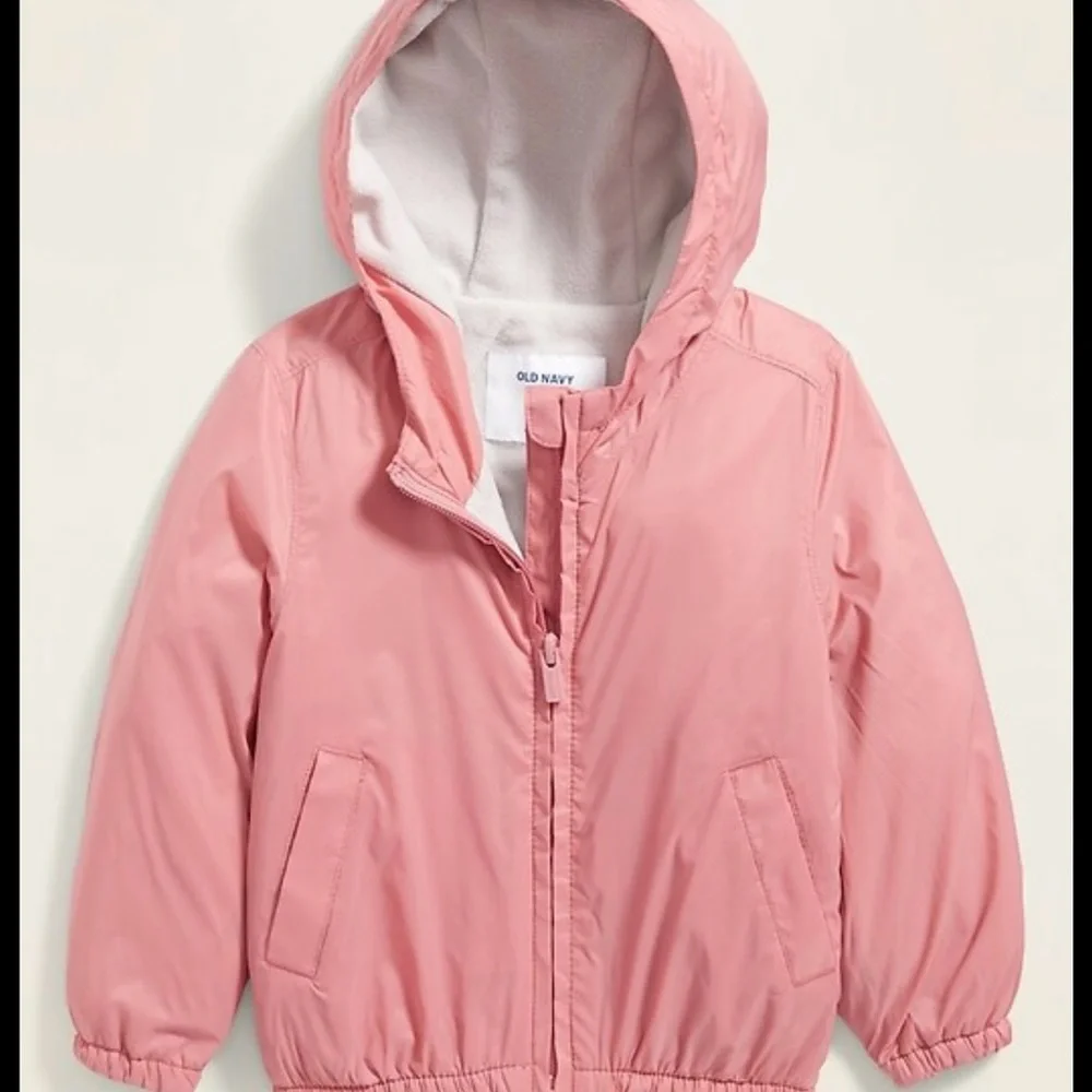 Old Navy 18-24M Kids Pink Water Resistant Zip Hooded Jacket